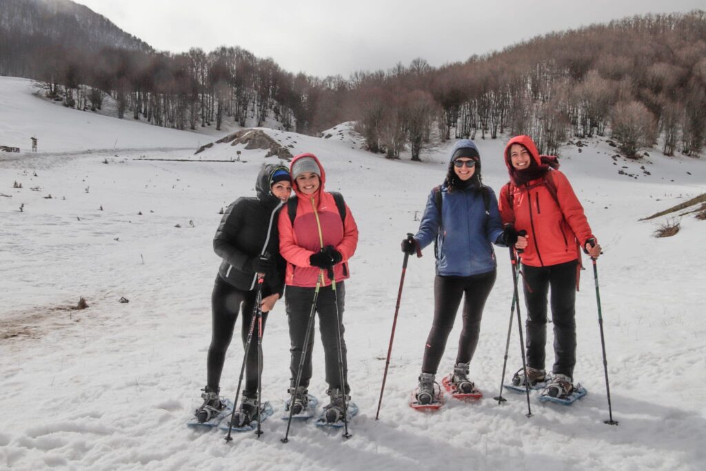 Amiche di ciaspolata sul Pollino