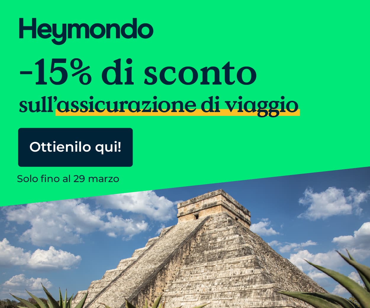 Sconto 15% polizza Heymondo